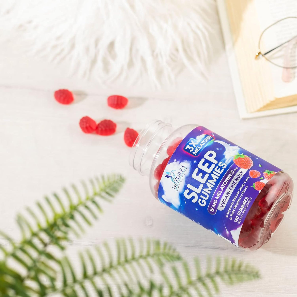 Gomitas para dormir extra fuerte para dormir, 12 mg natural