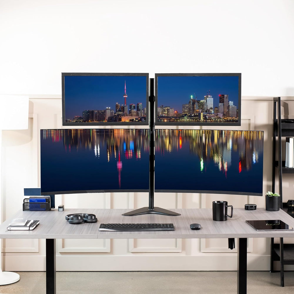 Soporte de Monitor VIVO, Ajustable, para 4 Pantallas, STAND-V004F