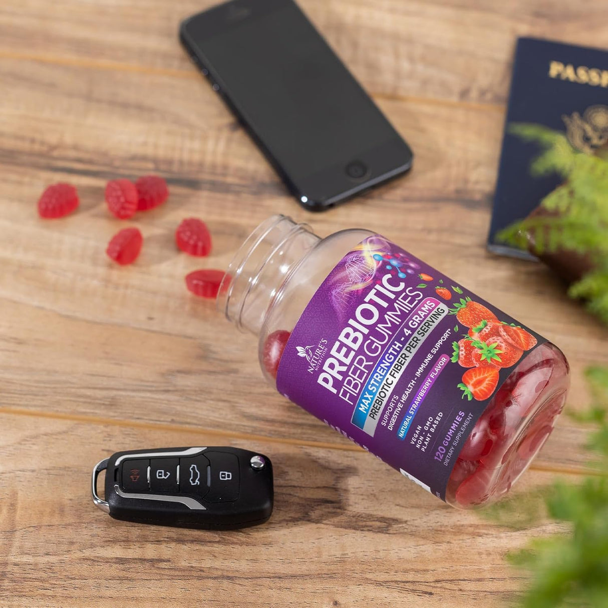 Suplemento Nutrition gomita prebiótica de fibra de 0.14 oz