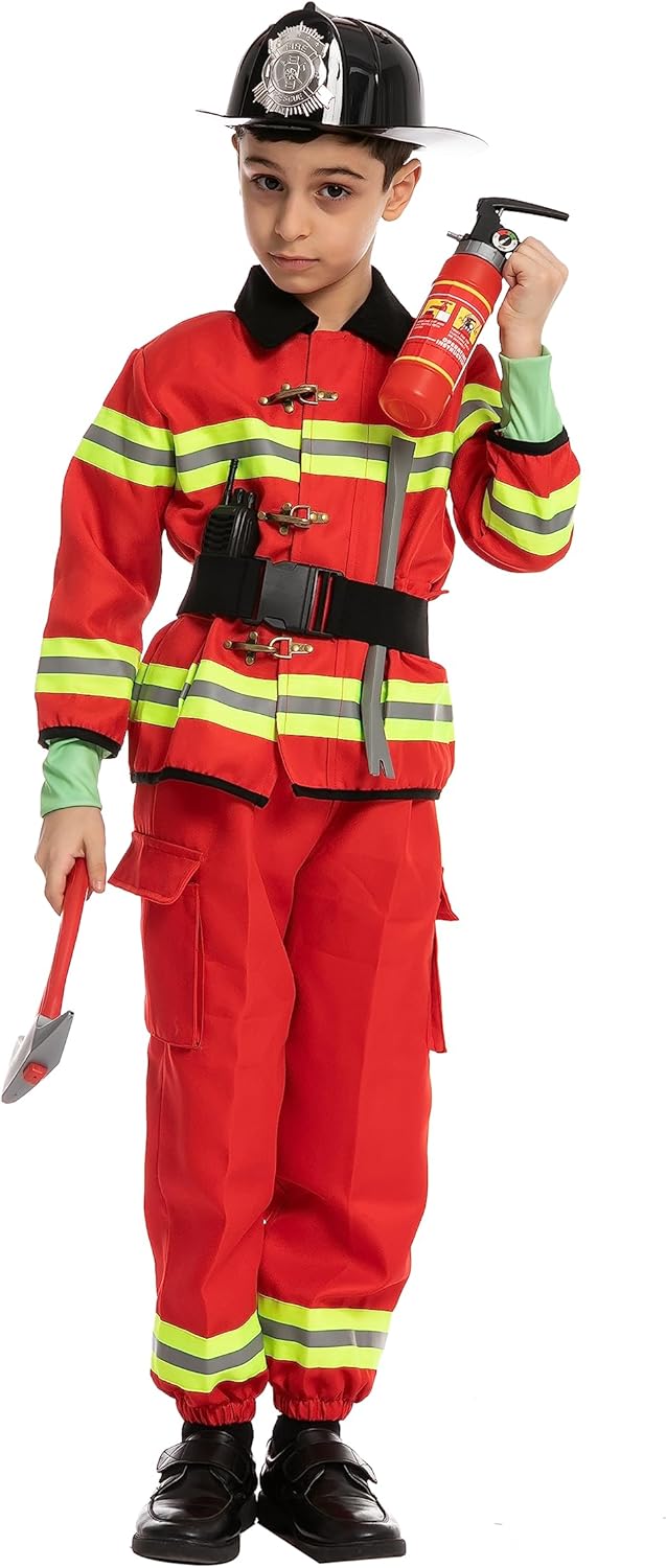 Disfraz de Bombero para Niños, Spooktacular Creations, Set