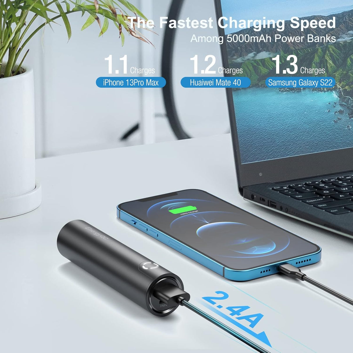 Cargador portátil para celular de 5000 mAh