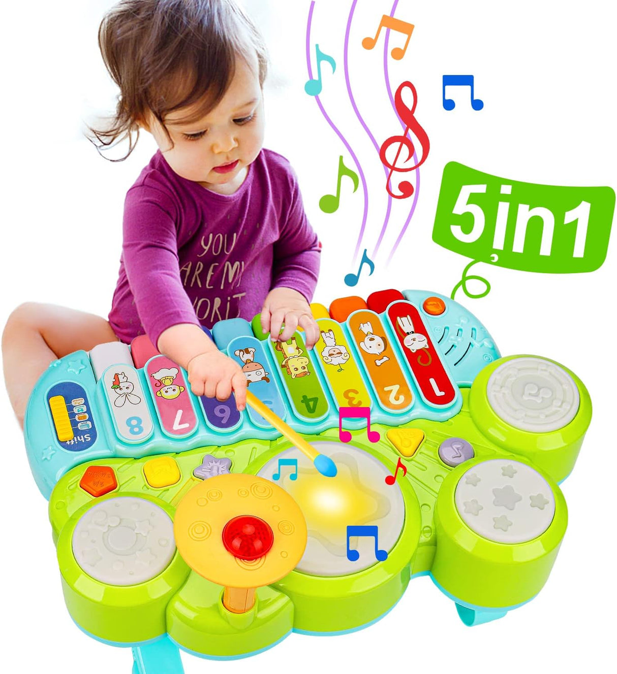 Piano 3 en 1 para Bebés - Juguete Musical - Aprendizaje 1-3 Años