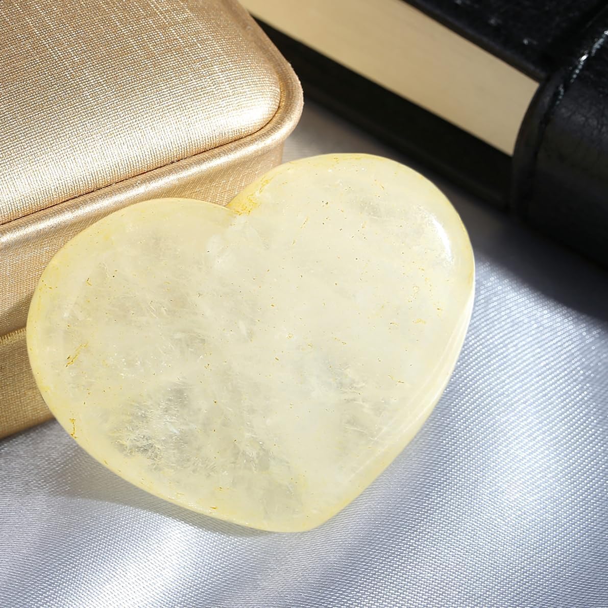 MAIBAOTA Corazón de cristal de 1.72in cristales curativos