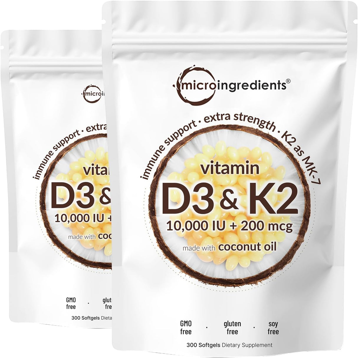 Vitamin D3 K2 200mcg 2 Pack – Salud Ósea e Inmune
