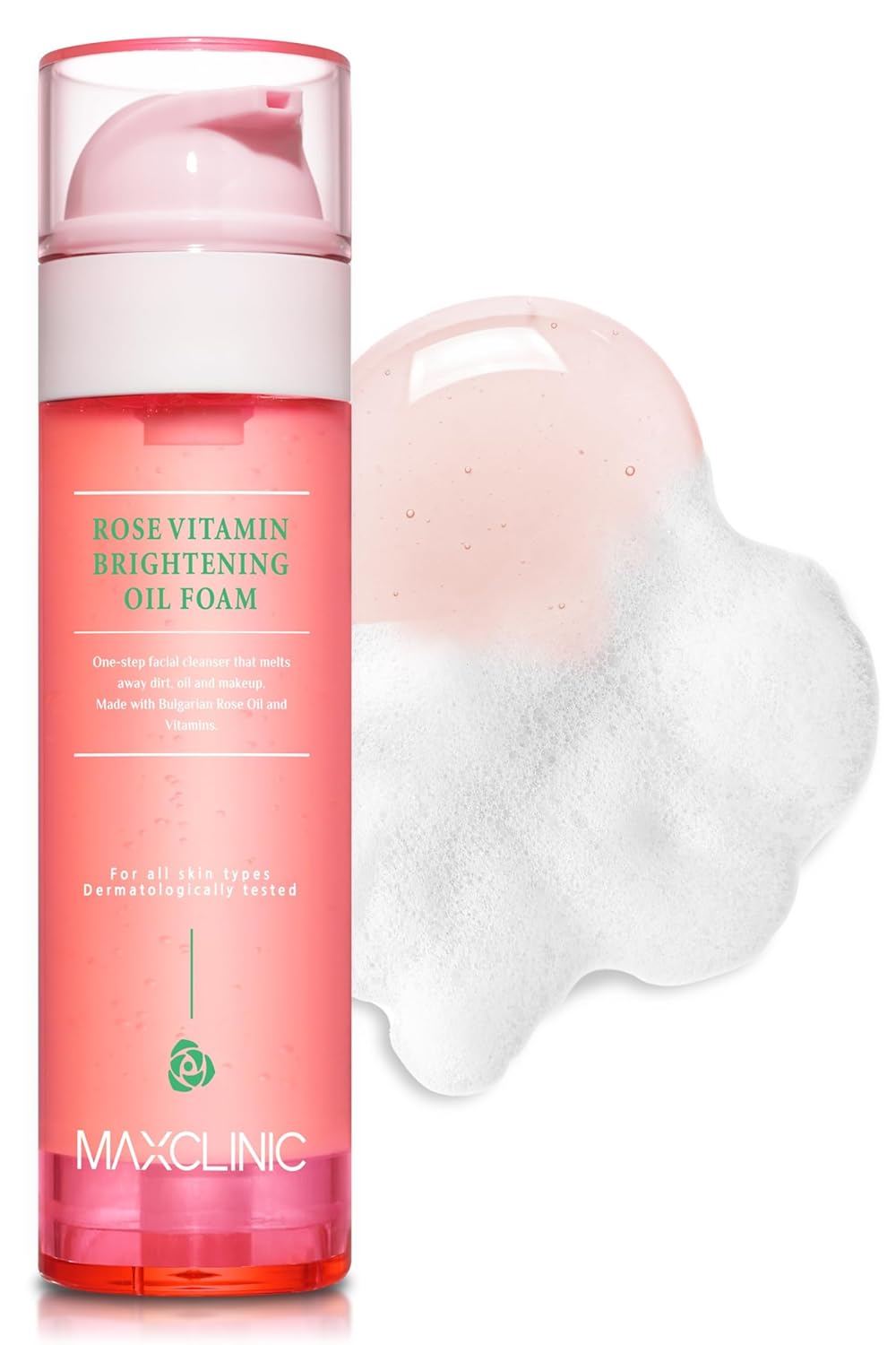 Limpiador Facial Aceite a Espuma con Rosa y Vitaminas