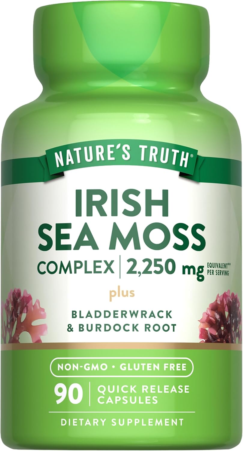 Suplemento Irish Sea Moss Nature's Truth 2,250mg 90 cápsulas