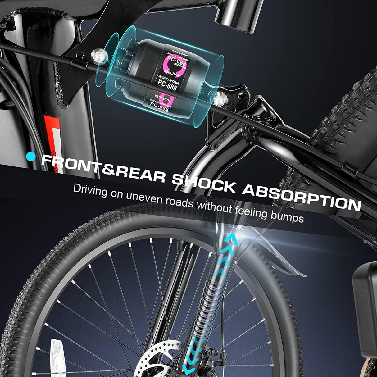 Bicicleta Eléctrica Vivi 750W Plegable, 22MPH, Modelo Commuter