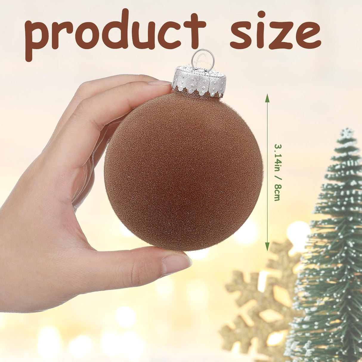 Liliful adornos de Navidad Flocked, Liliful, 15 Pcs, 3.15