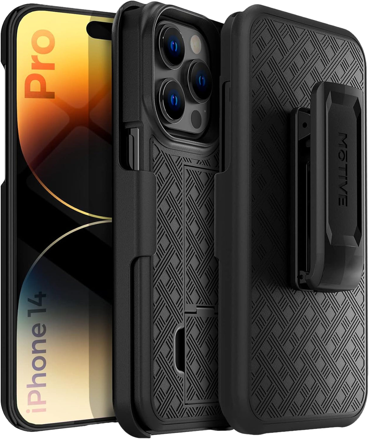 Combo de funda para iPhone 14 Pro dura ligera delgada
