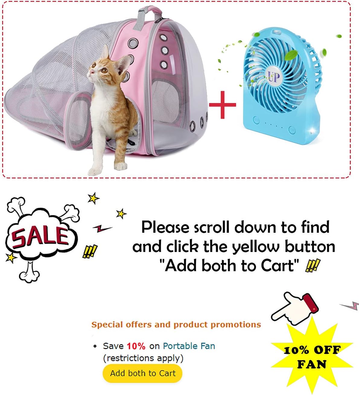 Mochila expandible para gatos con ventana de burbujas