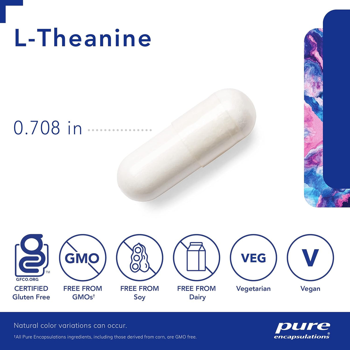 L-Teanina Pure Encapsulations - Relajación y Estrés - 60 Cápsulas