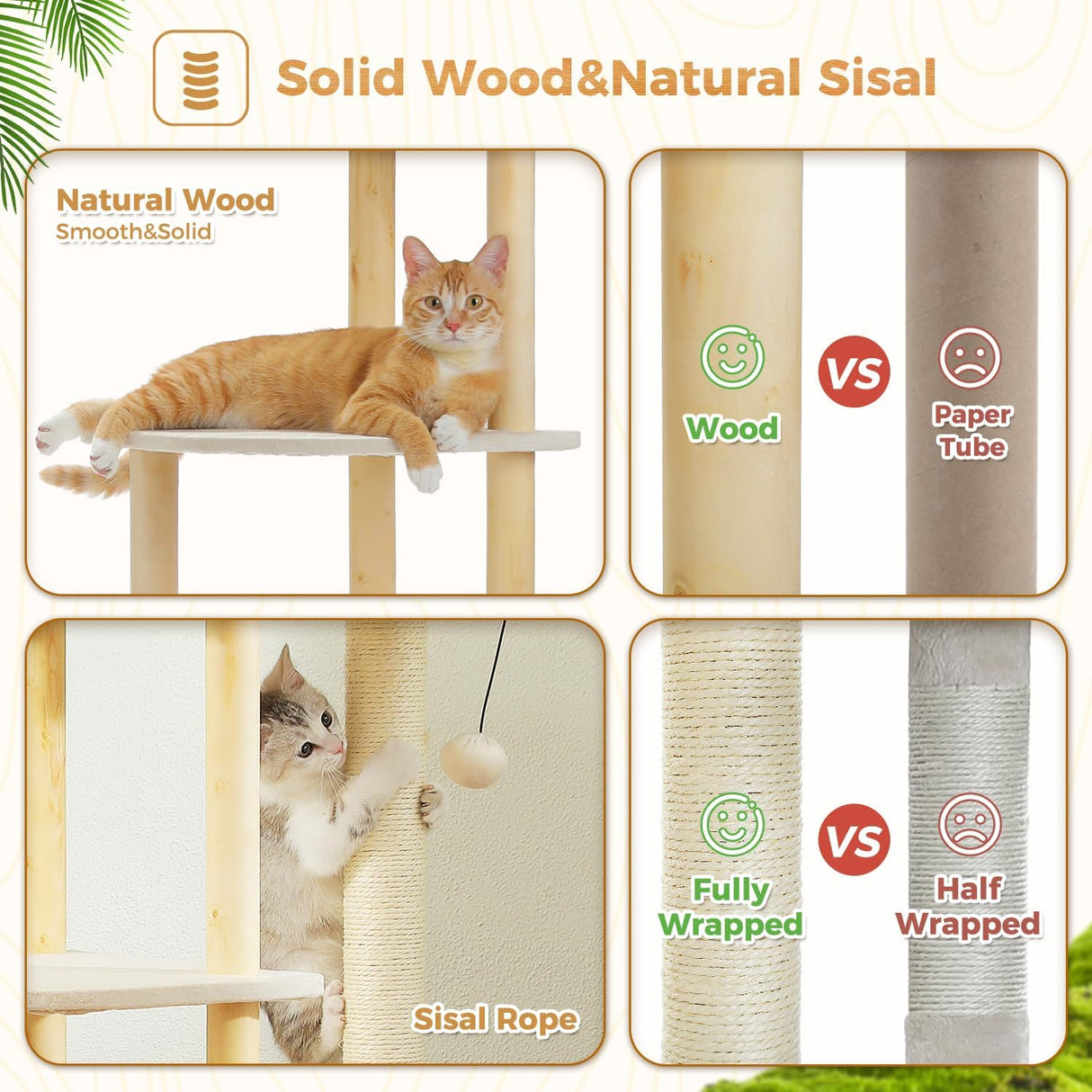 Árbol para Gatos PAWZ Road, 53 Madera, Rascadores, Modelo