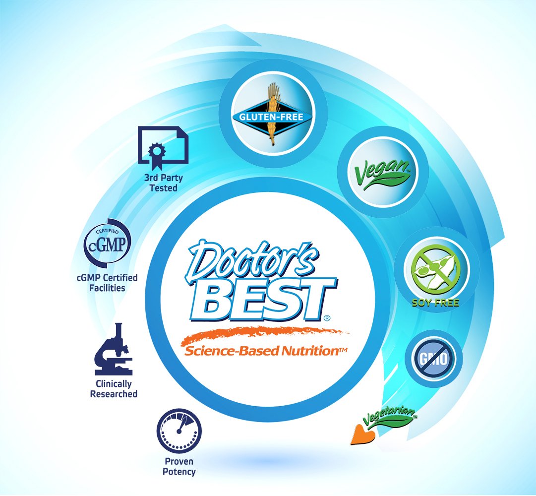 Doctor's Best Bacopa con Synapsa, sin OGM, vegana, 320 mg,