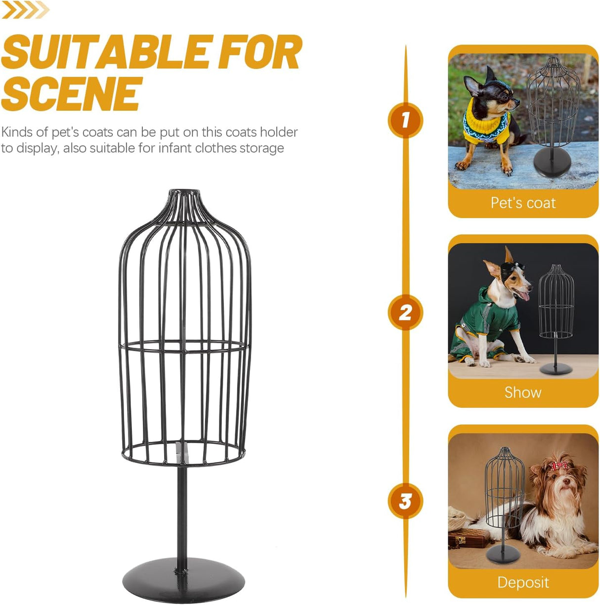 Maniquí para ropa de mascotas LOGOFUN, soporte de hierro para perros