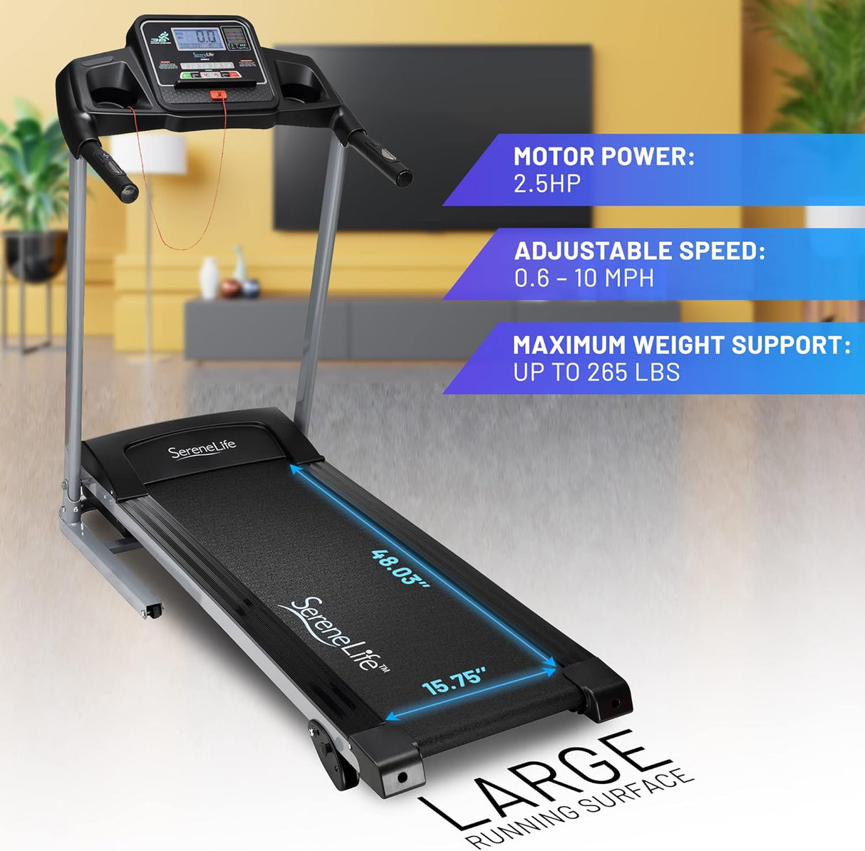 Caminadoras plegable de ejercicio SERENELIFE SLFTRD418