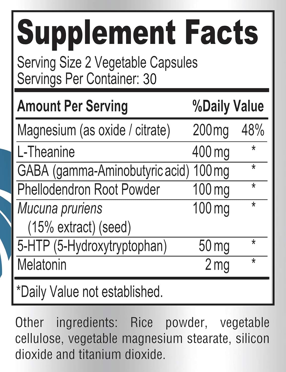 Suplemento Ayuda natural para dormir con magnesio L-teanina