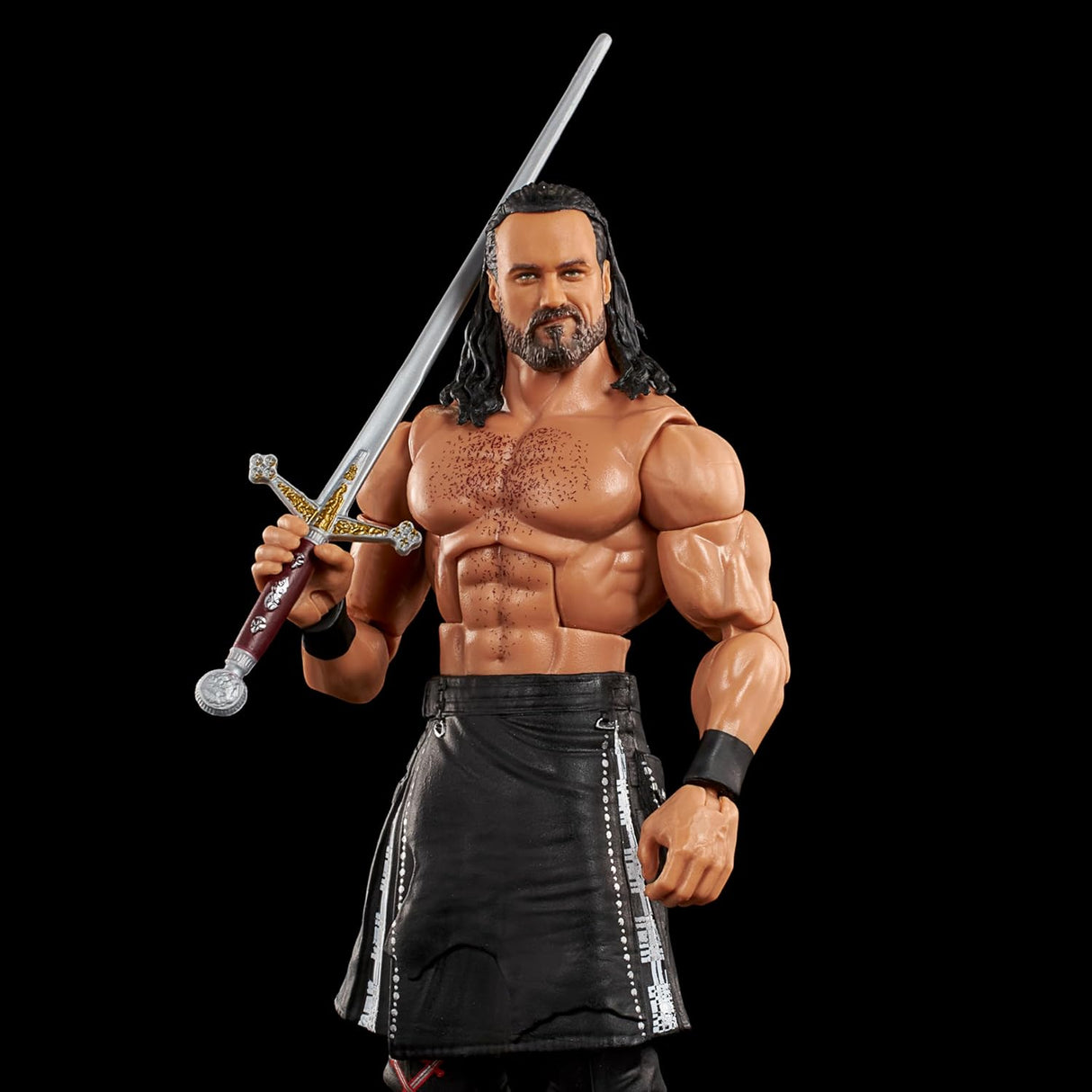 Figura de Acción Drew McIntyre Elite - Mattel, 6 pulgadas, Detalle