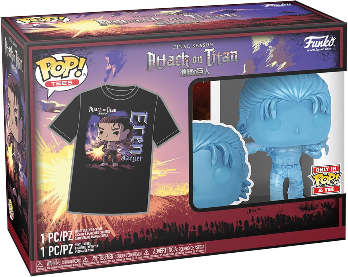 Funko Pop! & Tee: Attack on Titan - Eren con marcas - L