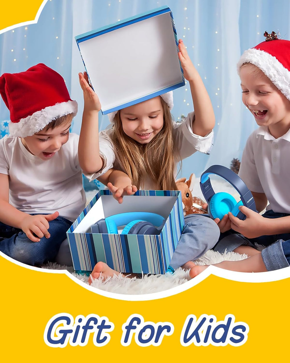 Auriculares Bluetooth Seenda Kids, 45H, 3 Modos de Luz, 85dB/94dB