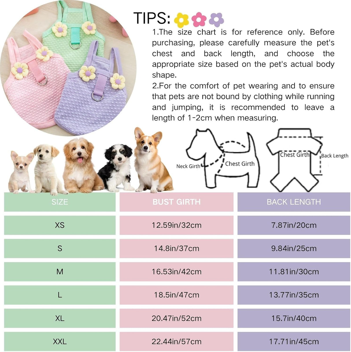 Camiseta Veraniega con Correa para Perros Pequeños