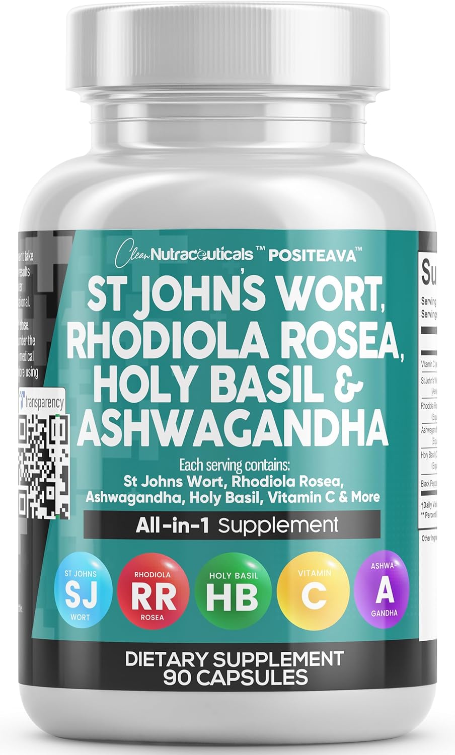 Clean Nutraceuticals Hierba de St Johns 10000mg Rhodiola