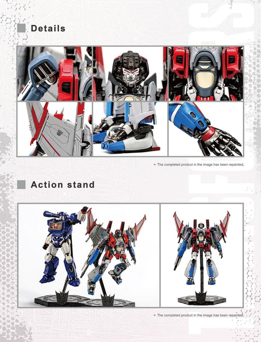 Figurita de Starscream Transformers - Modelo 08121, fácil armado