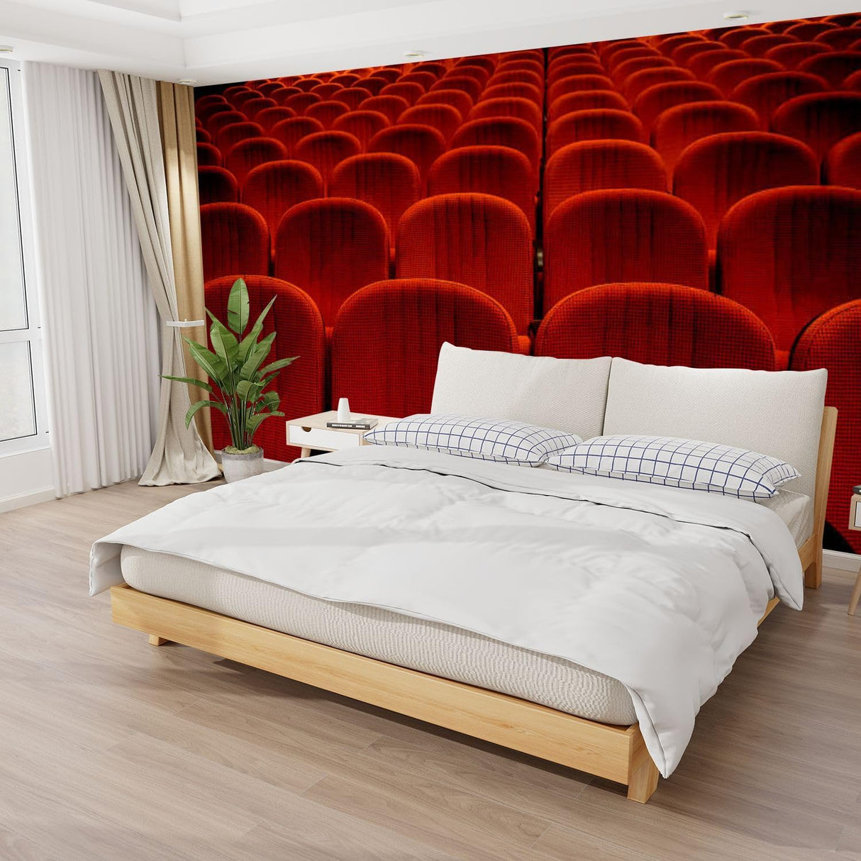 Mural 3D Teatro Autoadhesivo para Pared, 100x144in, Decoración