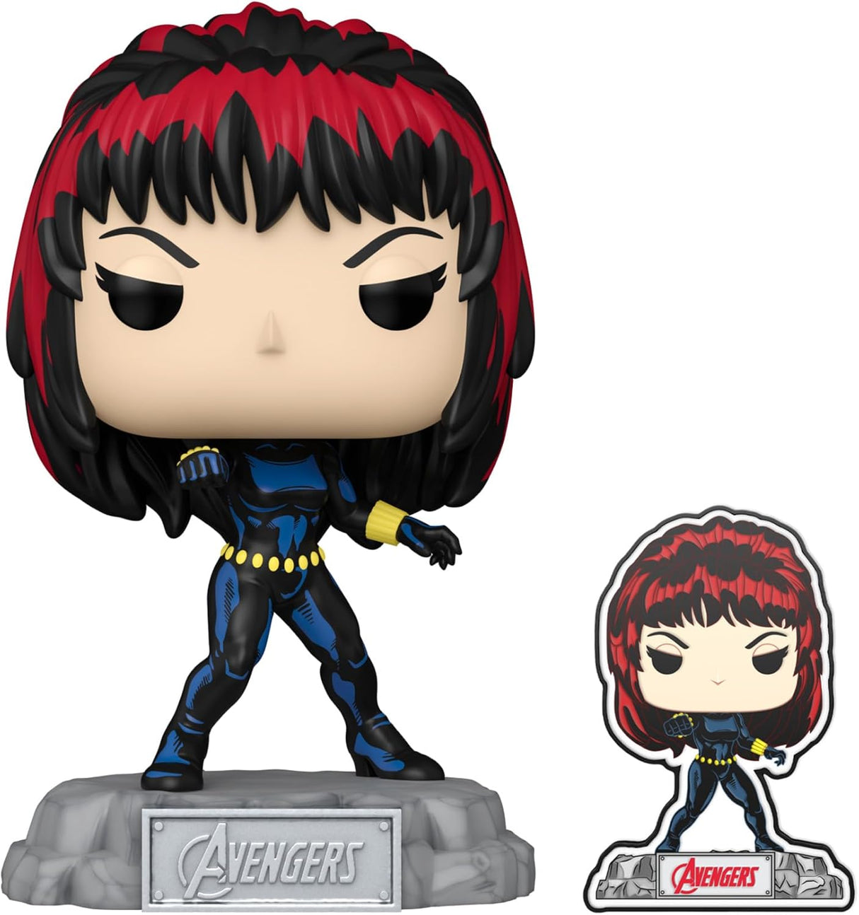 Funko Pop! & Pin: Vengadores 60 Aniversario, Black Widow, Exclusivo