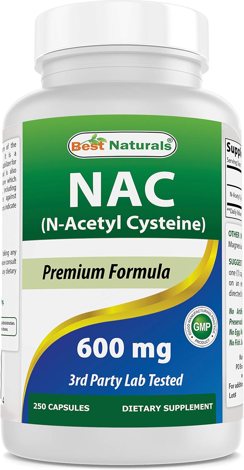 Suplementos Alimenticios NAC N-acetil-cisteína 600 mg