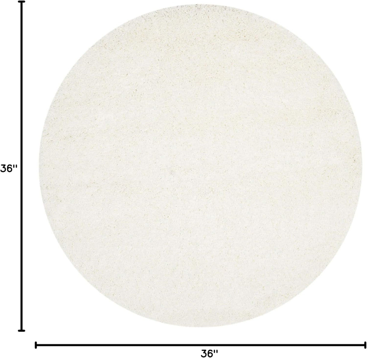 Alfombra Redonda Shag Premium 3' - 2 Pulgadas de Grosor SG151