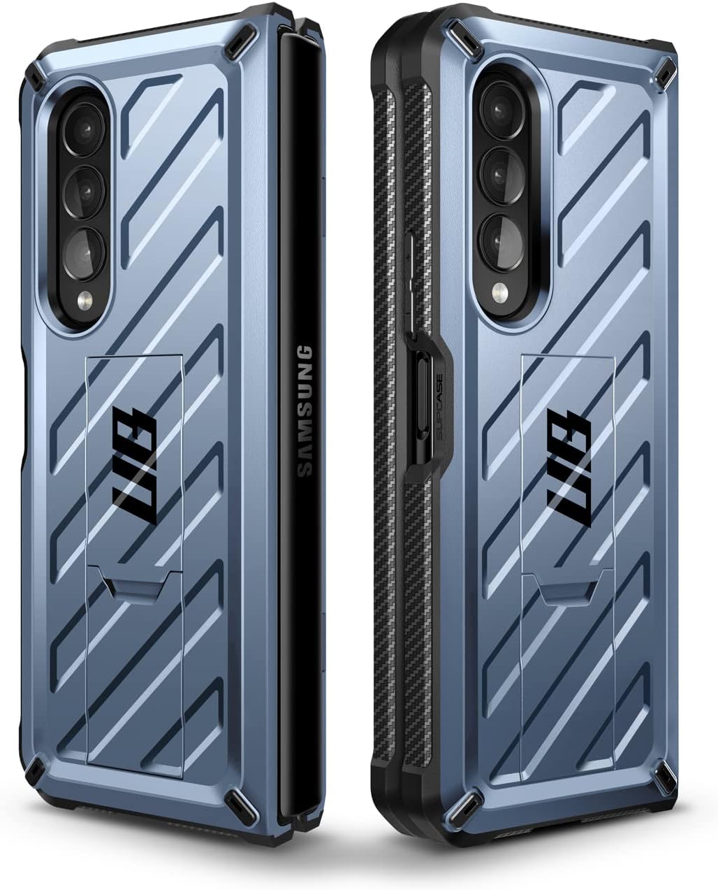 SUPCASE Unicorn Beetle - Funda protectora para Galaxy Z Fold 3 5G (2021), resistente clip para cinturón a prueba de golpes, con protector de pantalla integrado y soporte (inclinación)