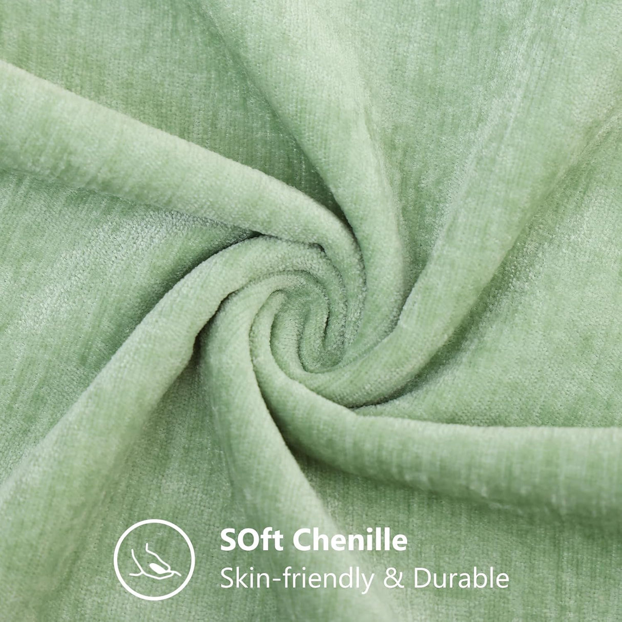 Funda de Cojín DecorUhome 18x18, Juego de 2, Chenilla Suave