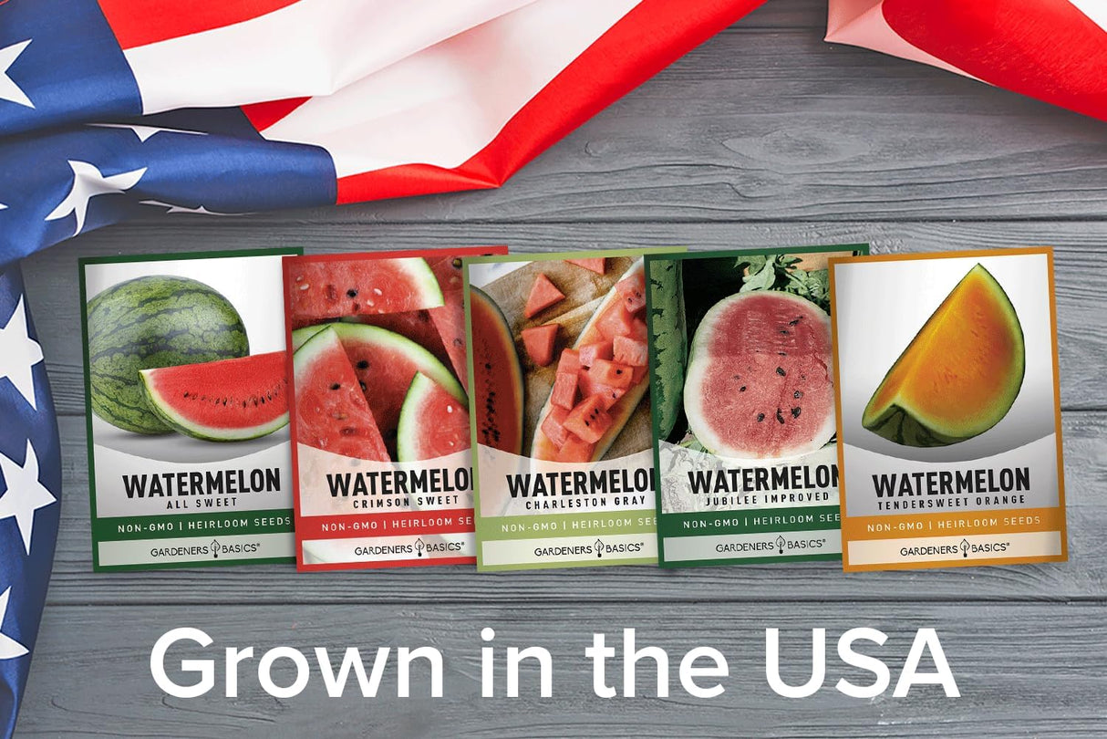 Semillas de Sandía para Jardín - Gardeners Basics, 5 Variedades