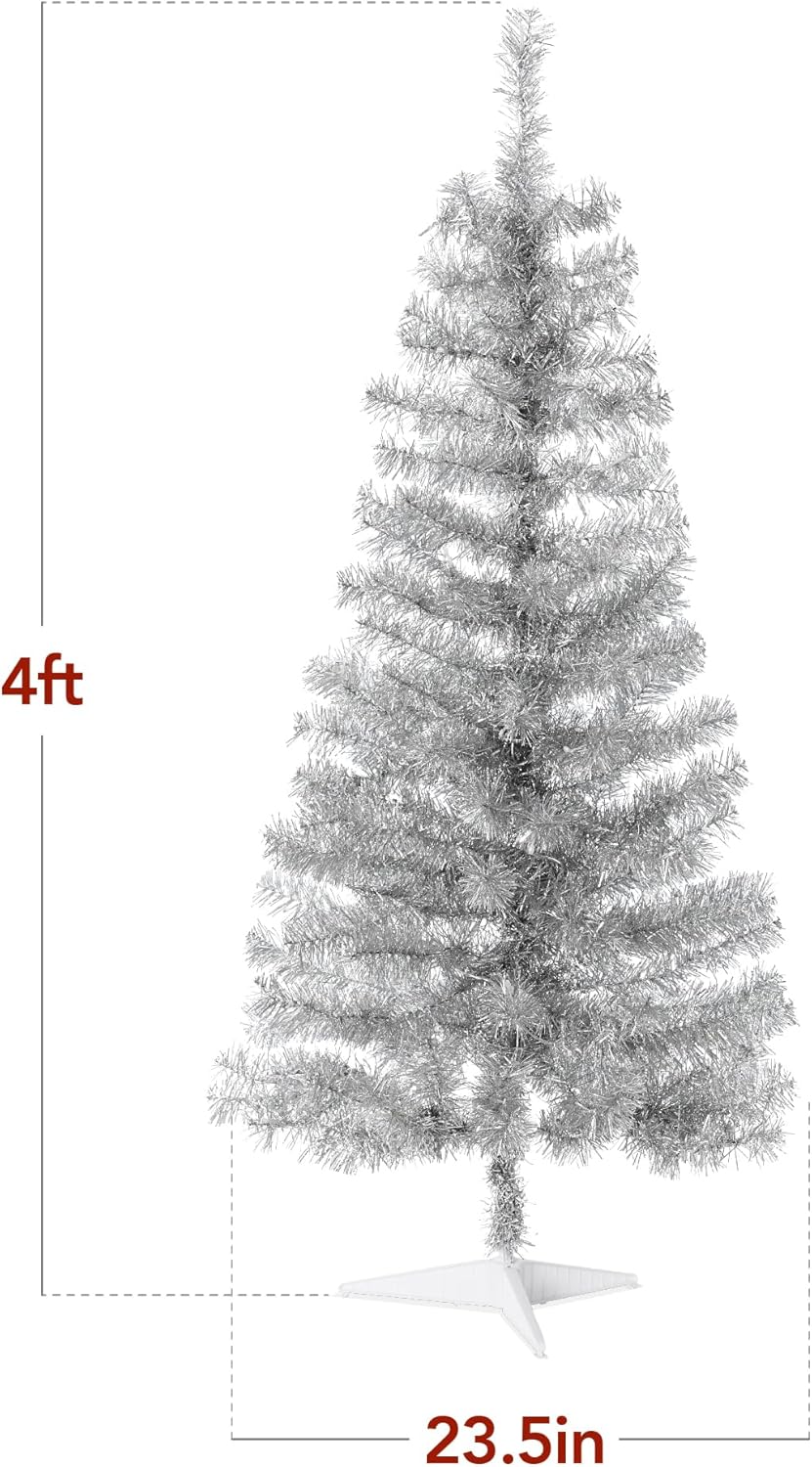 Árbol de Navidad artificial Best Choice Products 4ft con luces LED