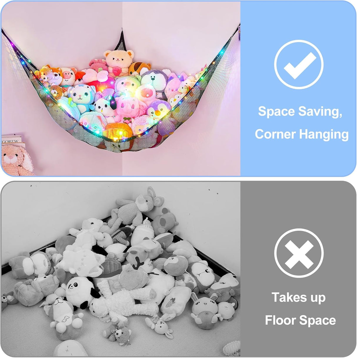 Hamaca para Peluches Basumee con Luz LED y Control Remoto