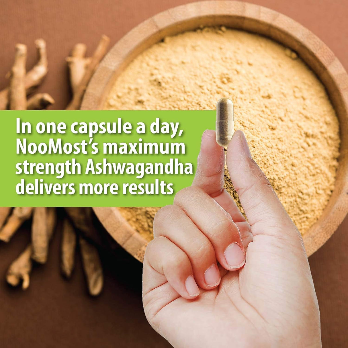 Cápsulas Orgánicas de Ashwagandha 2700mg, Vegan, 2 Meses