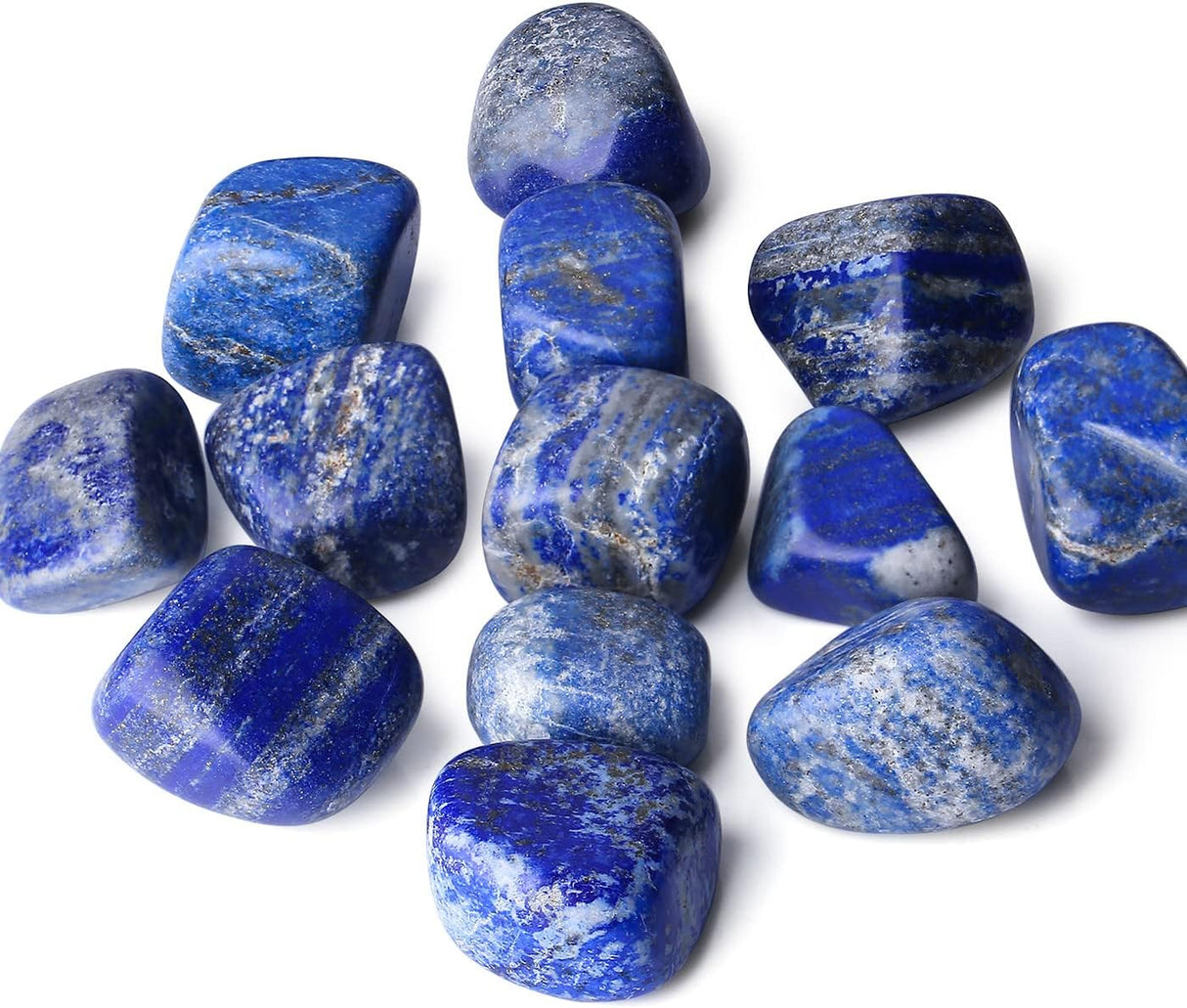 Conjunto de piedras de cristal Lapislázuli pulidas e irregulares