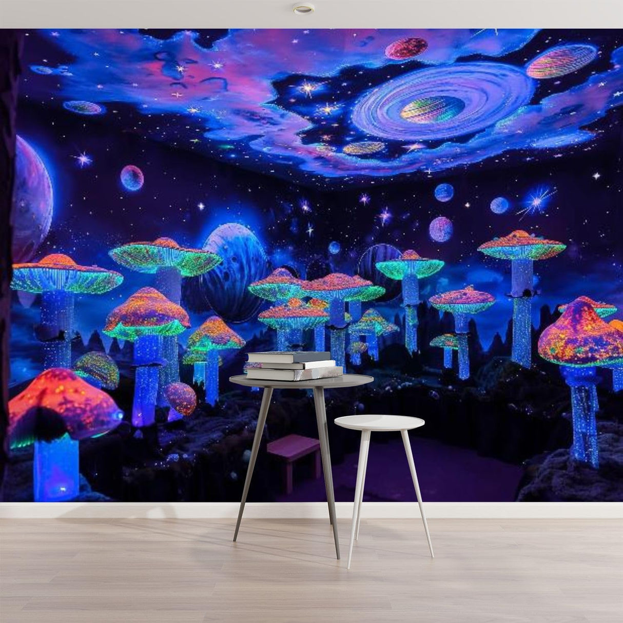 Mural 3D Moderno Phos. Setas Autoadhesivas para Decorar