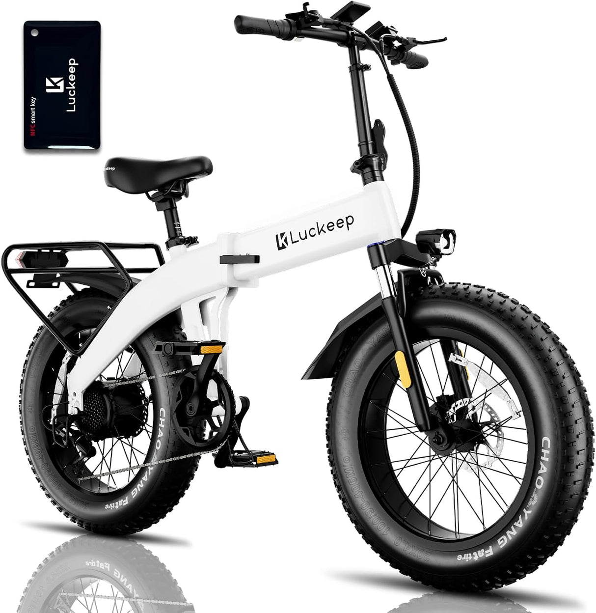 Bicicleta Eléctrica Plegable BAFANG 1200W, 60M, 28MPH, 720WH