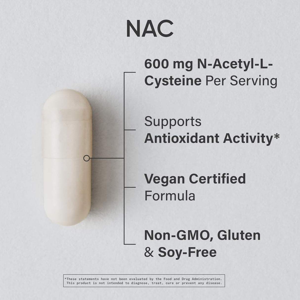 N-Acetil L-Cisteína 600mg - Sports Research, 90 Veggie Caps