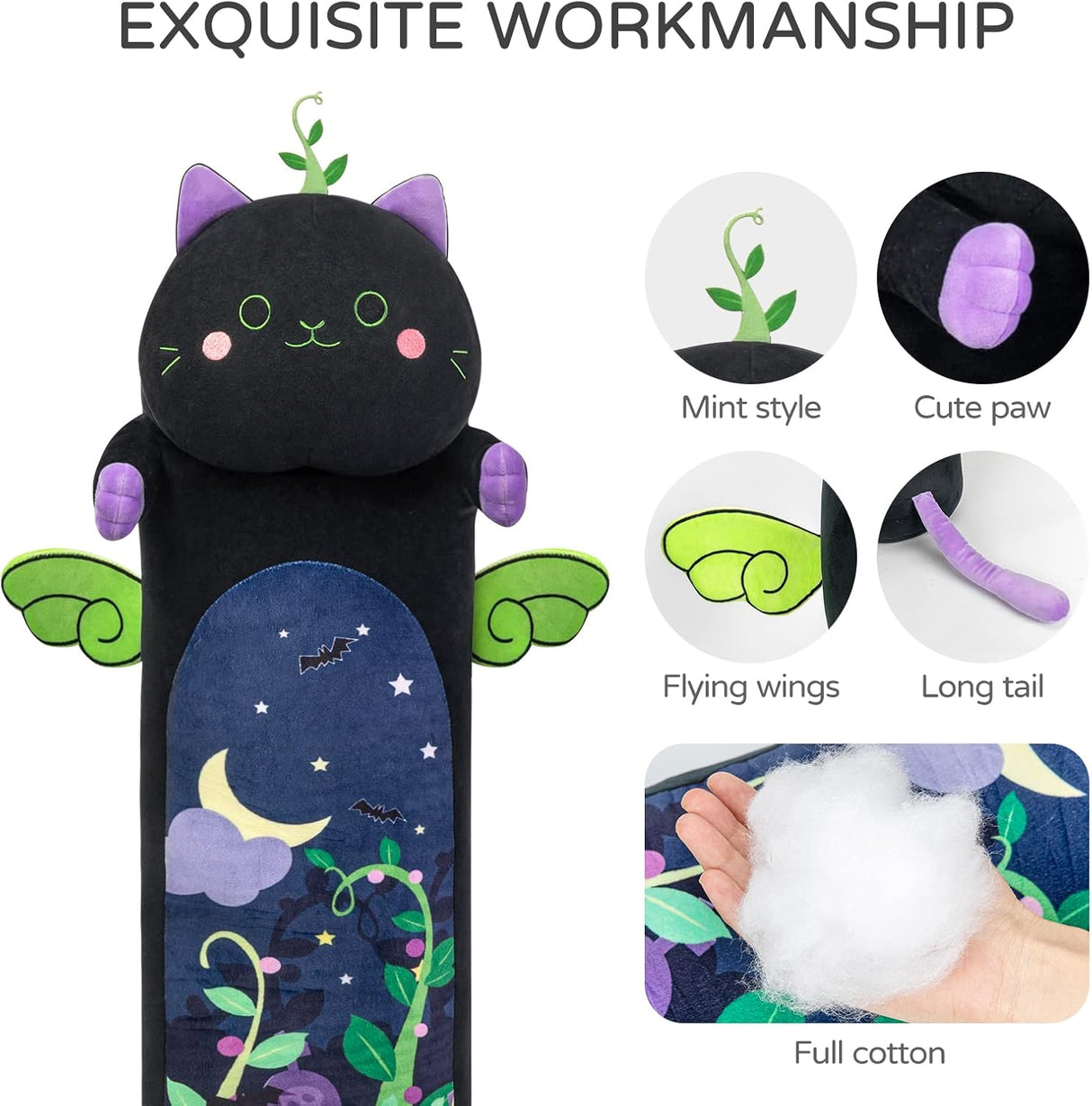 Peluche de gato negro 20 pulgadas