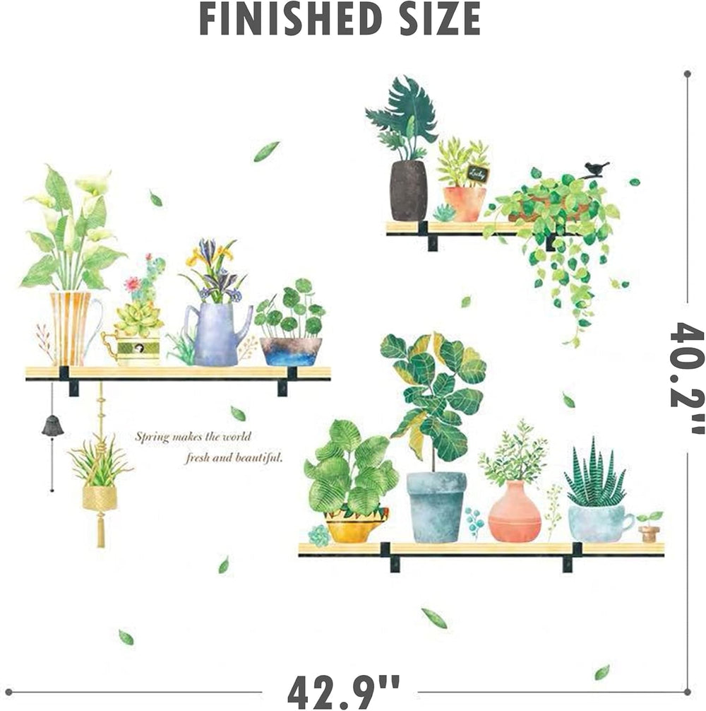 ROFARSO Pegatinas de Pared Plantas Tropicales 42.9'' x 40.2