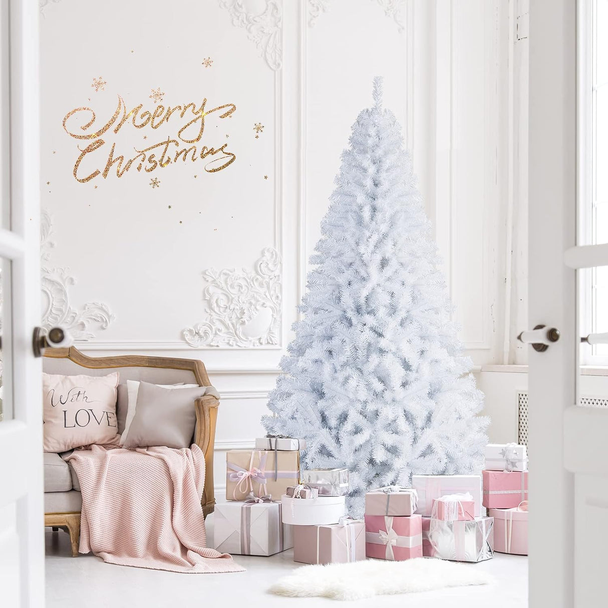 Árbol de Navidad Artificial 7.5ft Goplus, Pino Premium, Unlit