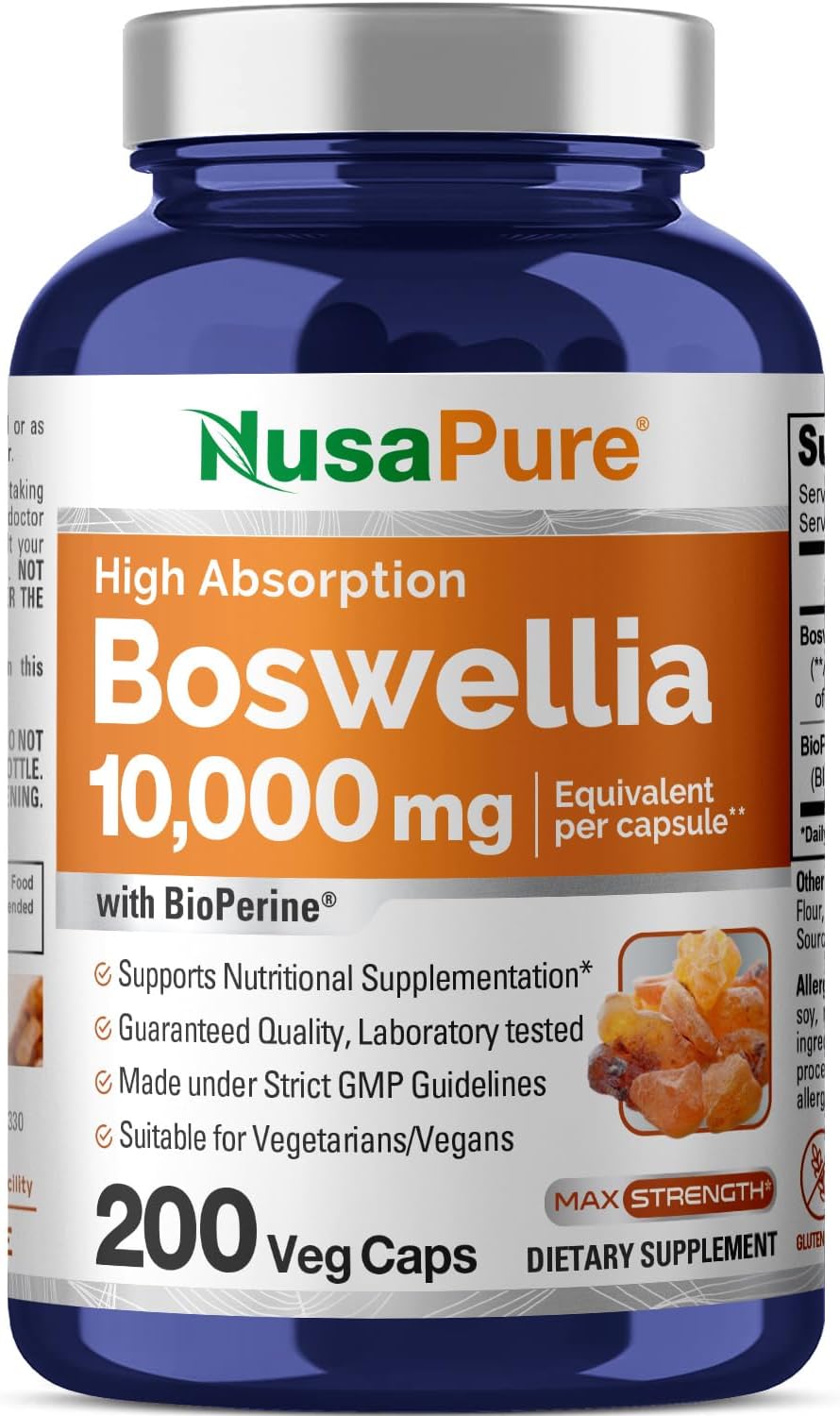 Boswellia Serrata 10,000mg Veggie Caps, Ayurvedic Herb