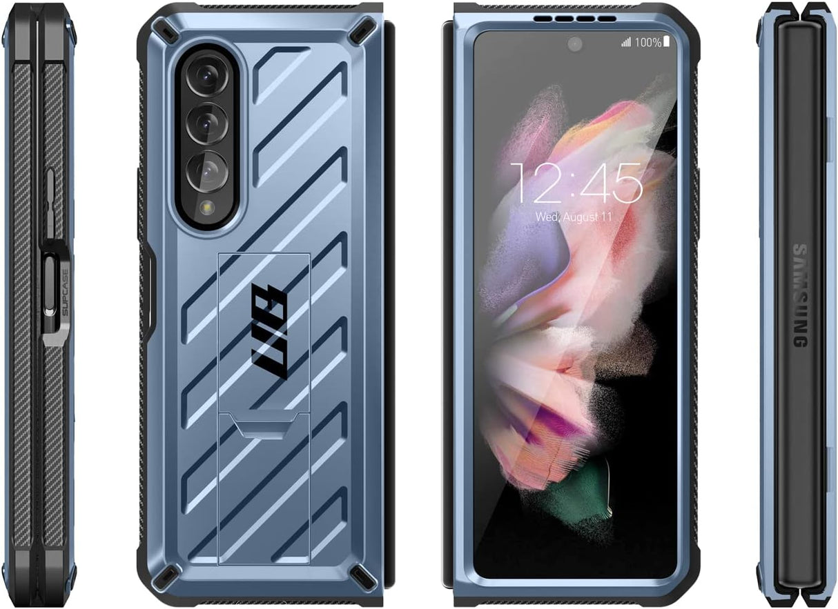 SUPCASE Unicorn Beetle - Funda protectora para Galaxy Z Fold 3 5G (2021), resistente clip para cinturón a prueba de golpes, con protector de pantalla integrado y soporte (inclinación)