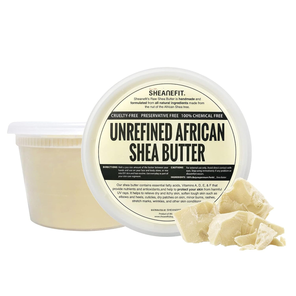 Manteca de Karité Africana Cruda, Hidratante Natural Diario