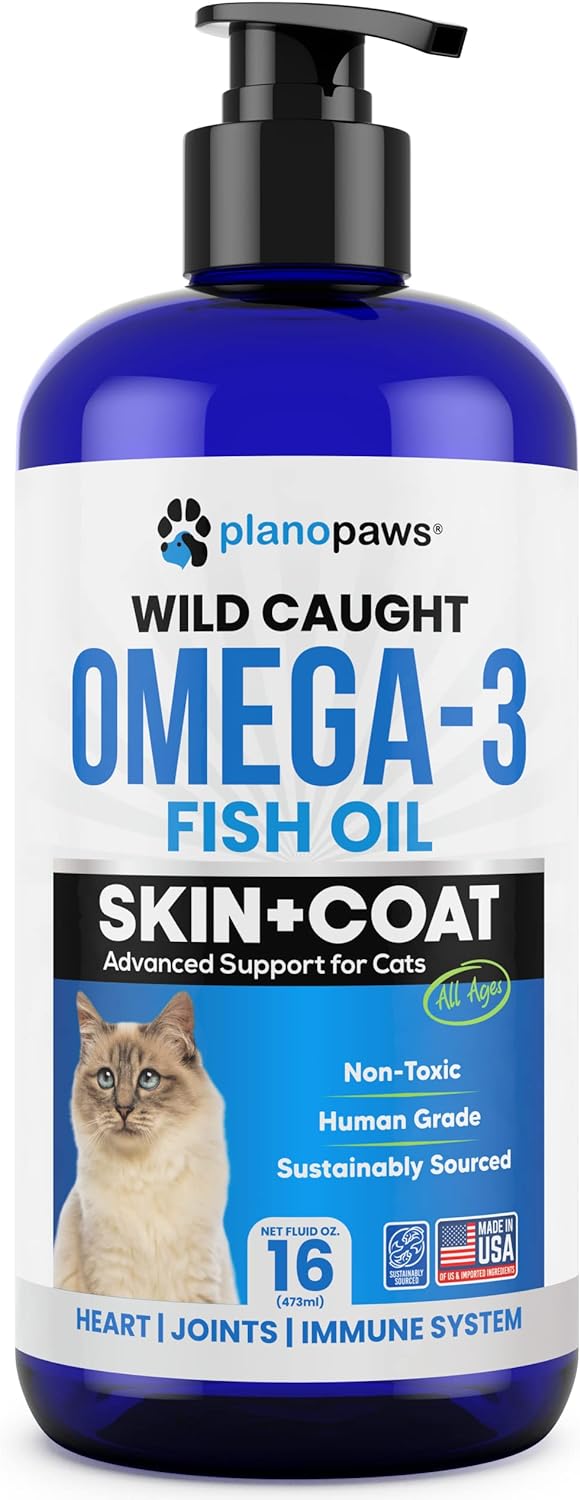 Aceite de pescado Omega 3 para gatos, mejor que el aceite de salmón para gatos, vitaminas y suplementos para gatitos, suministros de salud para gatos, tratamiento de la caspa de gatos, aceite de