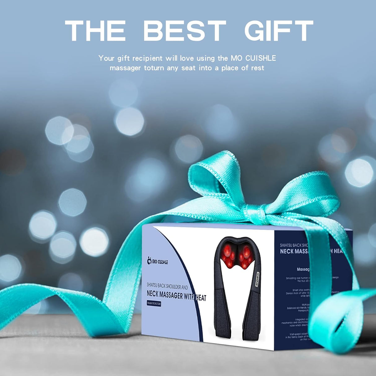Masajeador de Cuello Mo Cuishle, Shiatsu, con Calor, Relajante