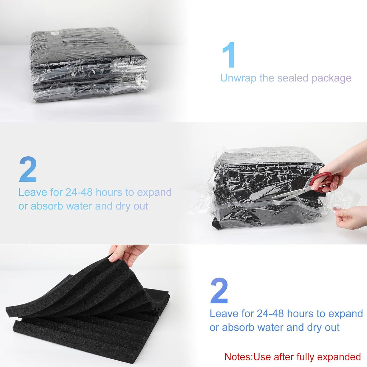 Paneles Acústicos 50 Pack, Espuma Aislante, 1 X 12 X 12