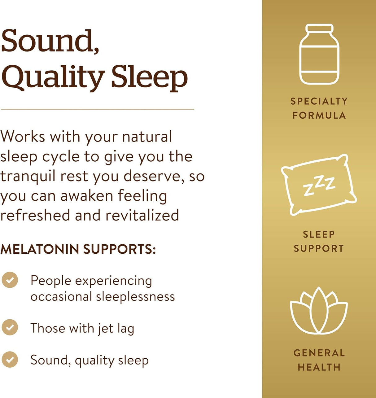 Melatonina Solgar 5 mg, 120 Nuggets, Vegano, Sin Gluten